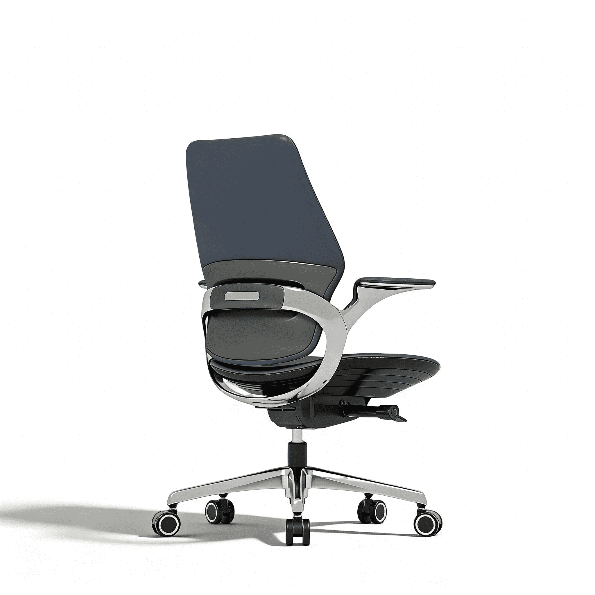 Tozient B661 Navy & Grey Leather office chair - Morden office chair, Meeting chair